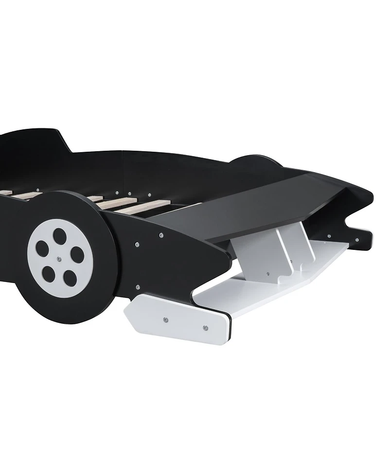 Streamdale Furniture Full Size Race Car-Shaped Platform Bed with Wheels