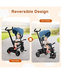 Costway Toddler 4-in-1 Tricycle Trike w/ Convertible Seat
