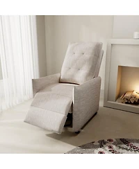 Streamdale Furniture Chenille Fabric Manual Push Back Recliner Chair