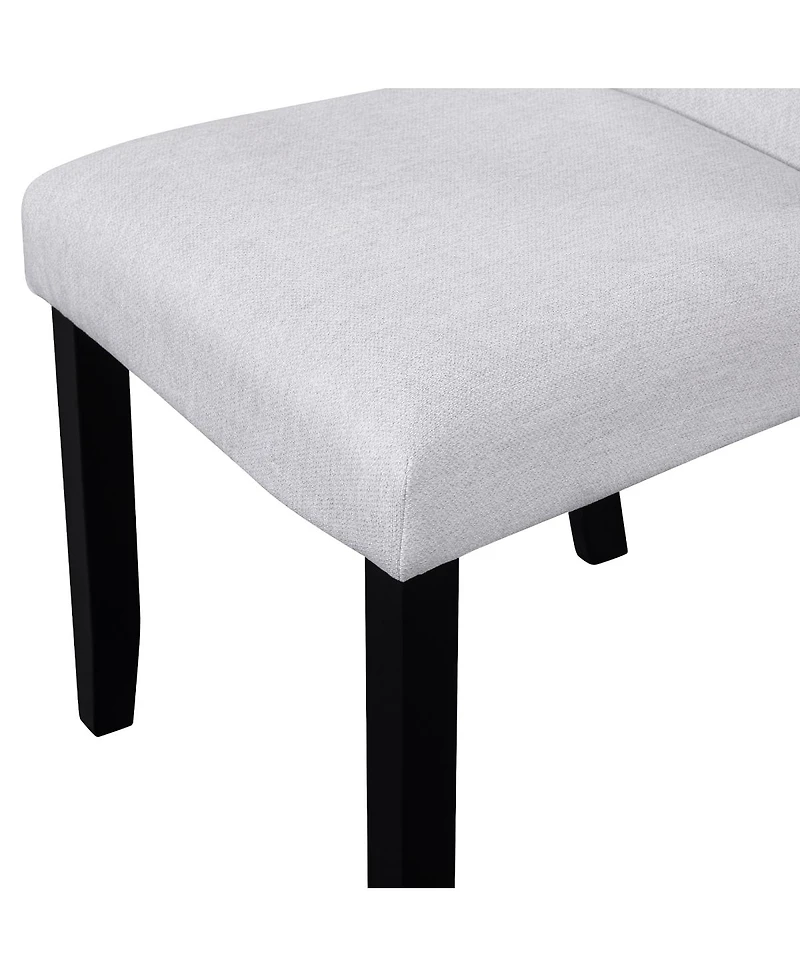 Streamdale Furniture Set of 4 Upholstered Fabric Dining Chairs with Wood Legs