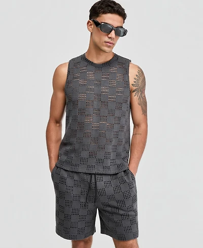 Mode of One Men's Grid Mesh Tank, Macy's Exclusive