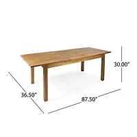 Streamdale Furniture 7-Piece Acacia Wood Outdoor Dining Set with 6 Chairs and Large Table