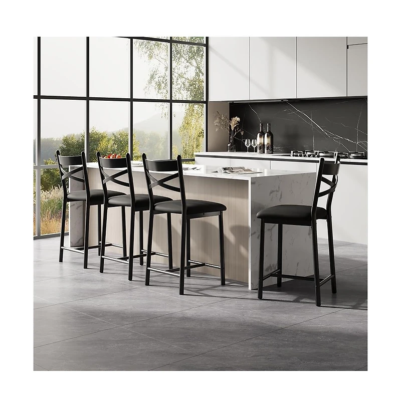 homfan Set of 4 Counter Height Bar Stools