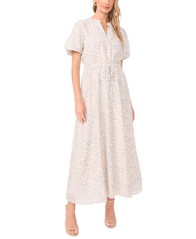 Vince Camuto Women's Puff-Sleeve Woven Maxi Dress