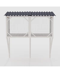 Streamdale Furniture 43.3" Outdoor Cat Window Box Enclosure for Sunbathing and Napping