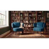 Streamdale Furniture Chenille Decorative Armchair with Spring Cushion and Slipcover