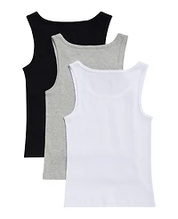 Calvin Klein Girls' 6-16 Sleeveless Tank Top, 3-Pack