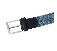 Trafalgar Men's Madden Marble Weave 35mm Golf Stetch Belt