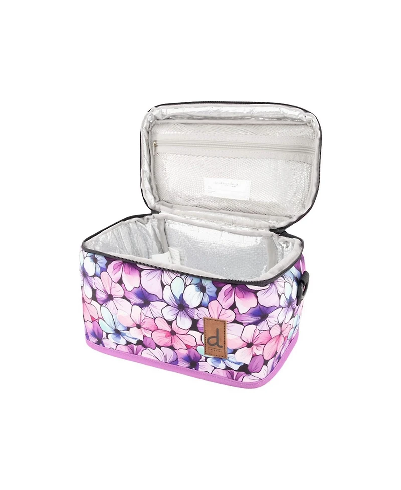 Deux par Deux Little Girl Floral Practical Spacious Organized Lunch Box