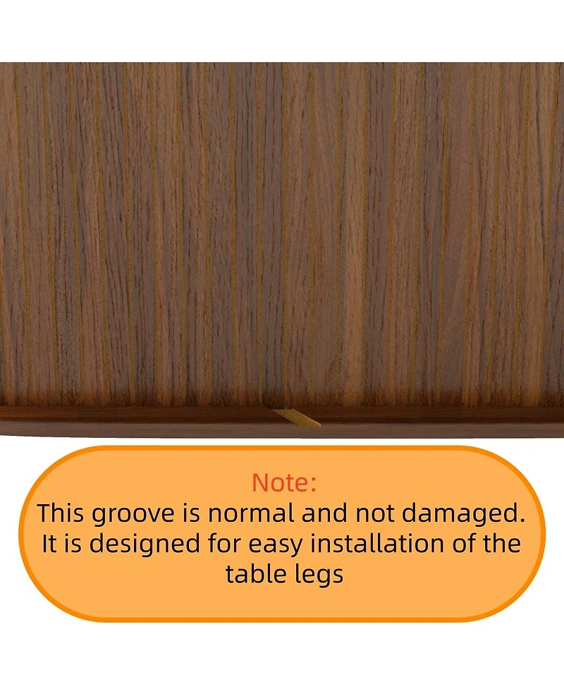 Streamdale Furniture 55.11"-70.86" Extendable Dining Table with Striped Legs