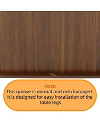 Streamdale Furniture 55.11"-70.86" Extendable Dining Table with Striped Legs