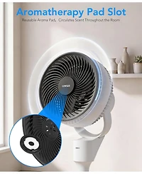 Cowsar Pedestal Fan, 3 Spd, 6H, 80degree(s) Osc, Aroma, Detachable