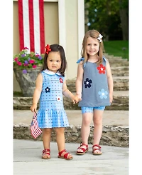 Florence Eiseman Little Girl Printed Knit Dress With Flowers