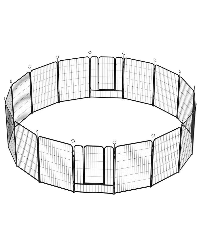 Streamdale Furniture 16-Panel 40-Inch Heavy-Duty Metal Dog Playpen - Indoor/Outdoor Pet Fence