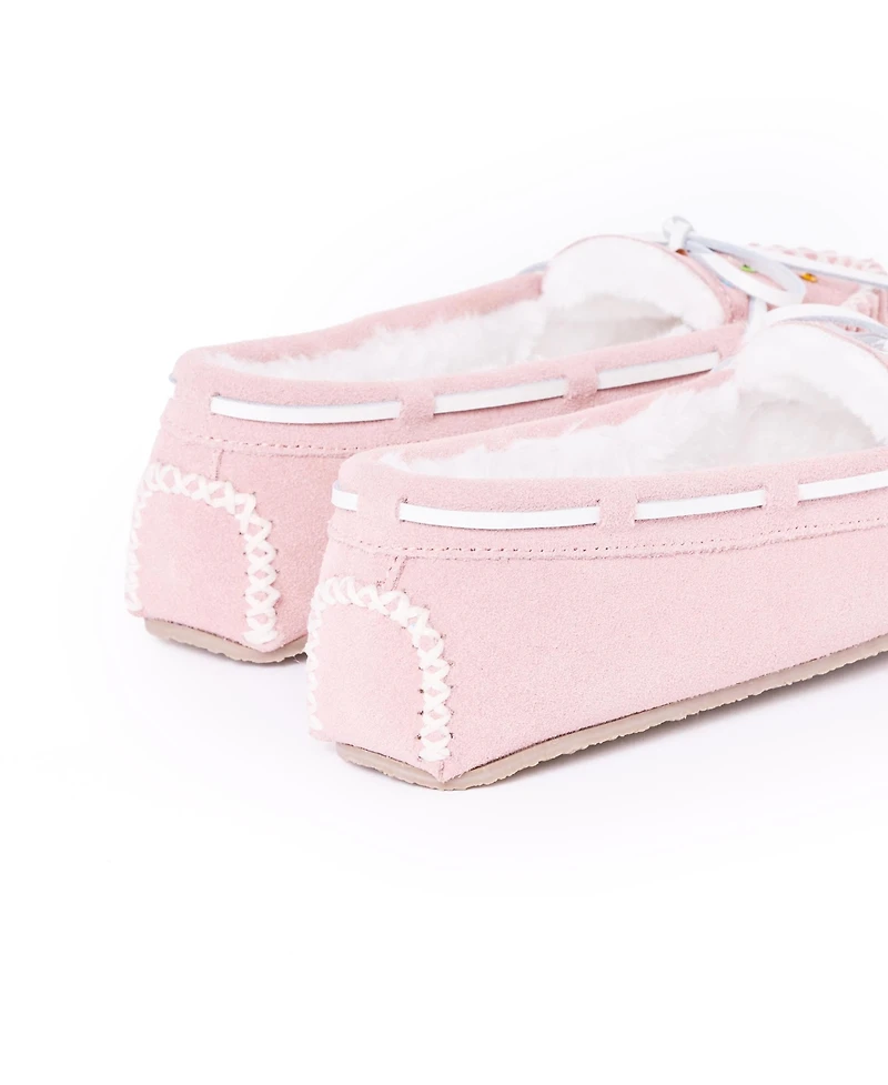 Minnetonka Women's Cally Rhinestone Suede Slippers