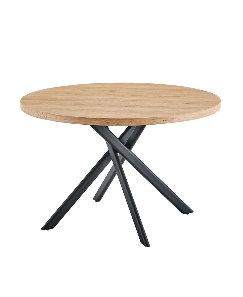 Streamdale Furniture Foldable Round Dining Table for Small Spaces (Oak)