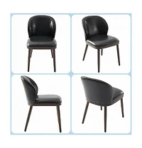 homfan Modern Upholstered Dining Chairs Set of 2 - Ergonomic Backrest, Strong Wood Legs, Comfortable Seating, 265lbs Capacity, Easy Assembly