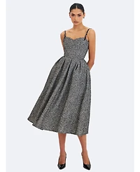 Miss Circle Women's Katalina Tweed Backless Midi Dress