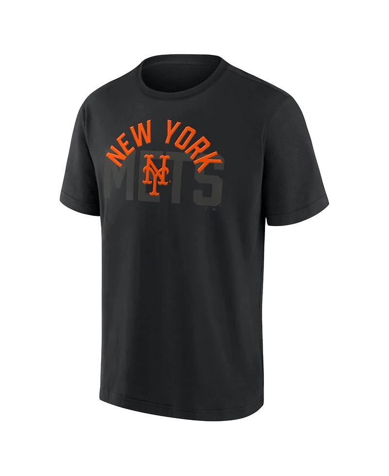 Fanatics Men's New York Mets Black Out Heavyweight T-Shirt