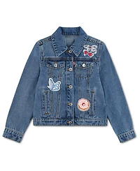 Levi's Girls' 4-6X Patched Denim Trucker Jacket