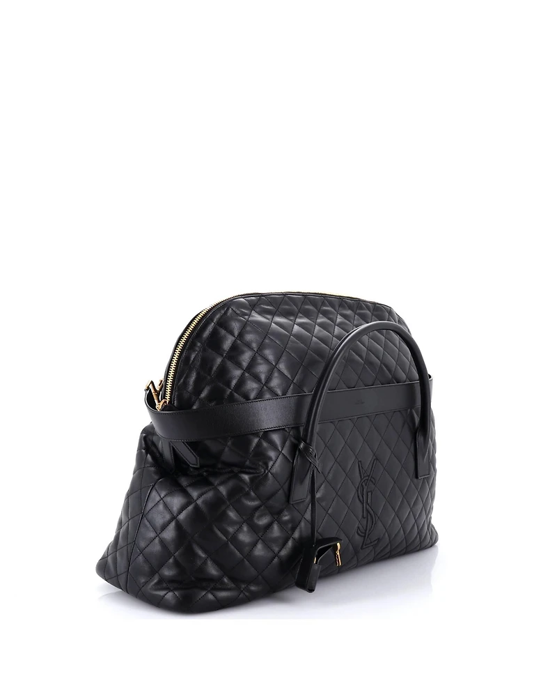 Pre-Owned Saint Laurent Es Giant Travel Bag Quilted Leather