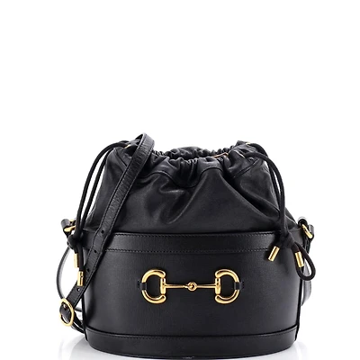 Pre-Owned Gucci Small Horsebit 1955 Bucket Crossbody Bag Leather