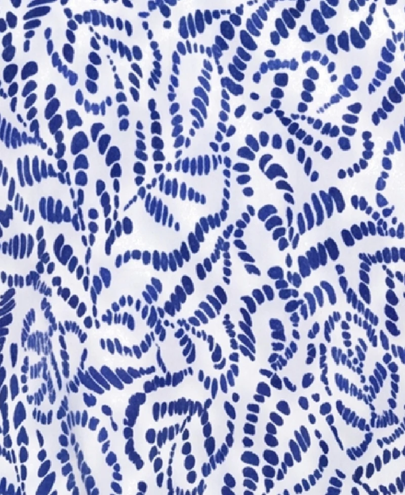 Island Escape Women's Cotton Coastal Printed Swim Cover Up Dress