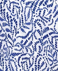 Island Escape Women's Cotton Coastal Printed Swim Cover Up Dress