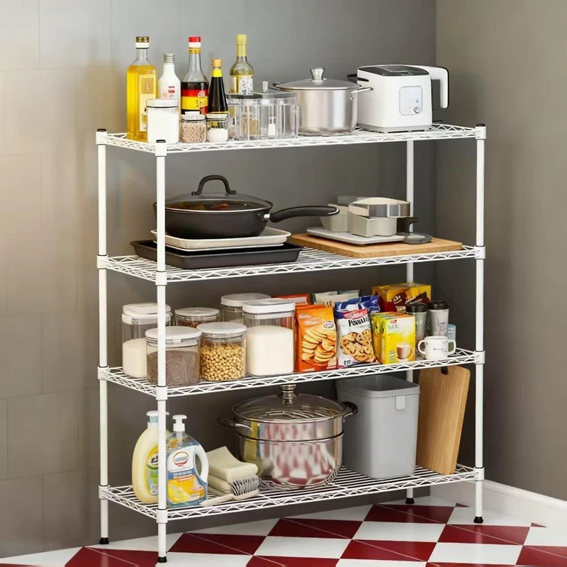 Streamdale Furniture 4-Tier Adjustable Metal Wire Storage Rack