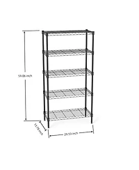Streamdale Furniture 5-Tier Heavy-Duty Wire Shelving Unit - Metal Storage Rack