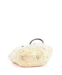 Pre-Owned Celine Large Triomphe Basket Shoulder Bag Raffia with Leather
