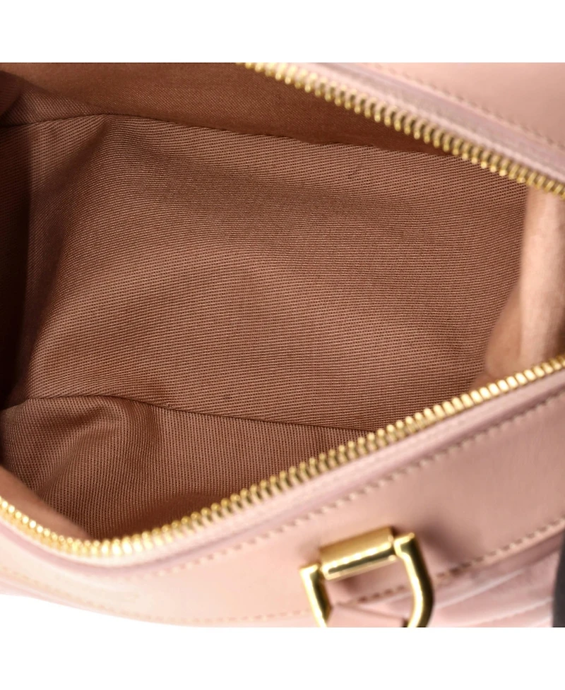 Pre-Owned Salvatore Ferragamo Convertible Top Handle Bowling Bag Quilted Leather