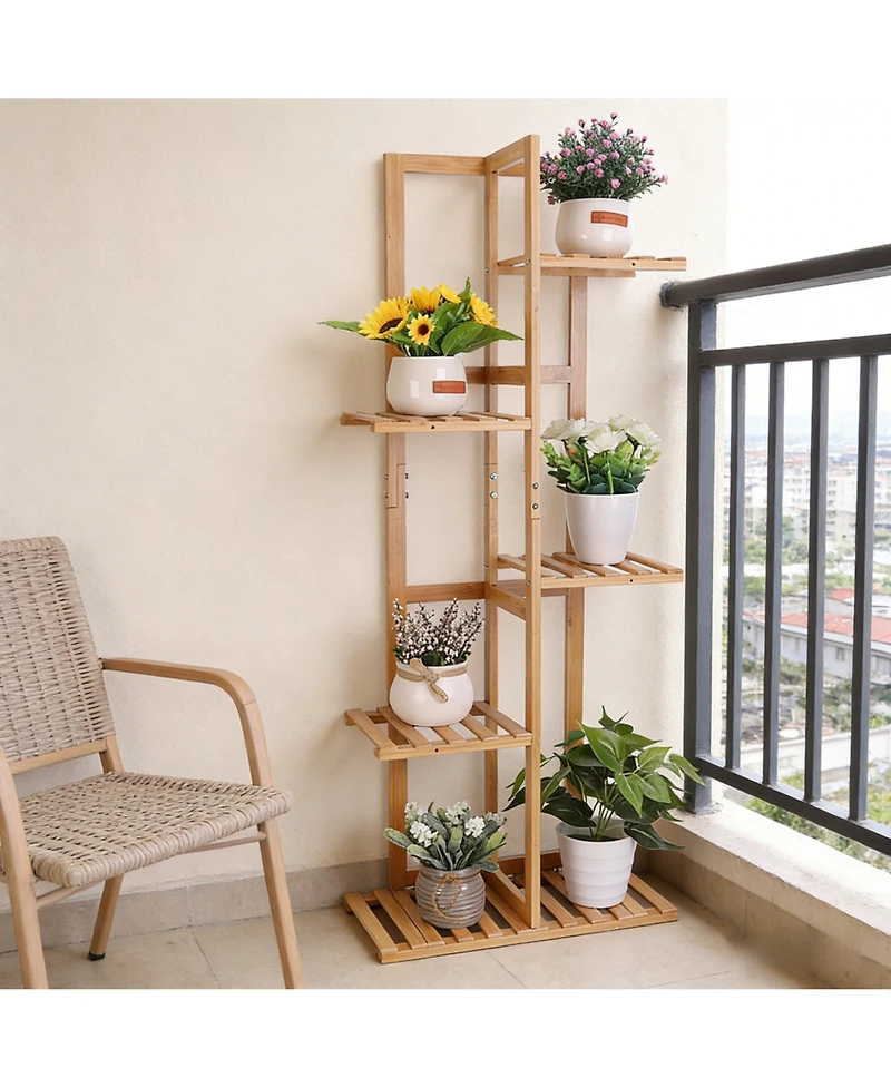 Unho Indoor Plant Shelf for Outdoor Plant Pot Stand for Home, Balcony, Terrace, Garden, Office, Coffee Shop