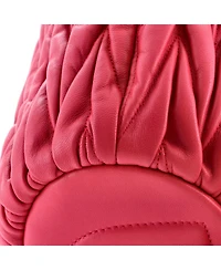 Pre-Owned Miu Miu Mini Drawstring Bucket Bag Matelasse Leather