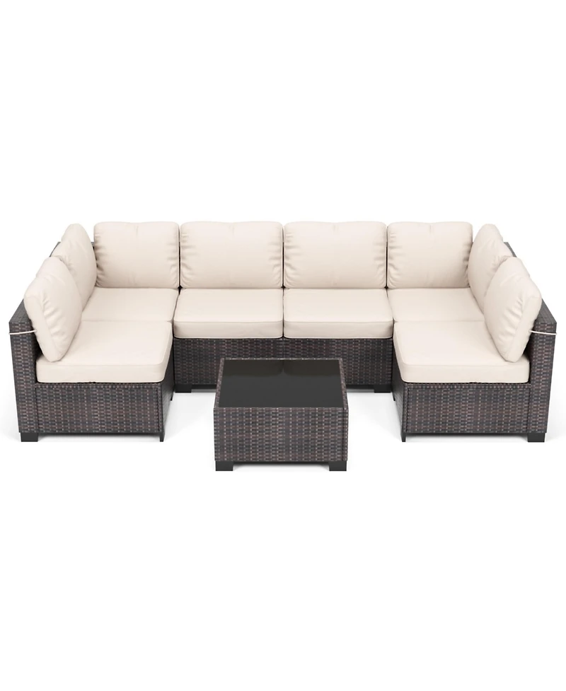 gaomon Shaped Patio Set with Table