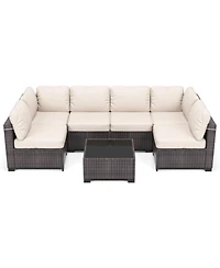 gaomon Shaped Patio Set with Table