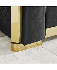 Streamdale Furniture Mid-Century Velvet 2-Piece Couch Set