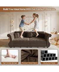 Streamdale Furniture Oversized Chesterfield Pull Out Sofa Bed
