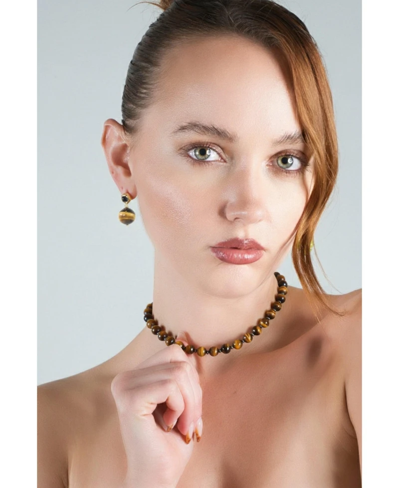 Classicharms Tiger's Eye Beaded Necklace