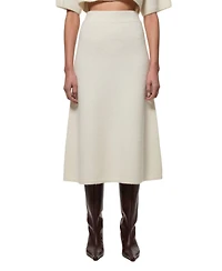 Karen Millen Women's Alpaca Wool Fluffy Full Knit Skirt