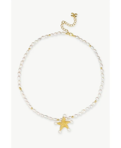 Classicharms Lila Starfish Keshi Pearl Pendant Necklace