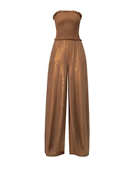 Ivonne Women's Strapless Wide Leg Jumpsuit