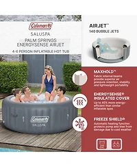 Coleman Palm Springs 6 Person EnergySense Smart AirJet Plus Inflatable Hot Tub