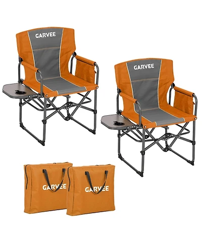 gaomon 2 Pack Outdoor Oversized Director's Camping Chairs, Portable Lounge Chair for Beach, Fishing