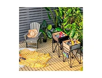 Lucky One 2 Pack Folding Camping Tables with Storage Sink, Portable Picnic