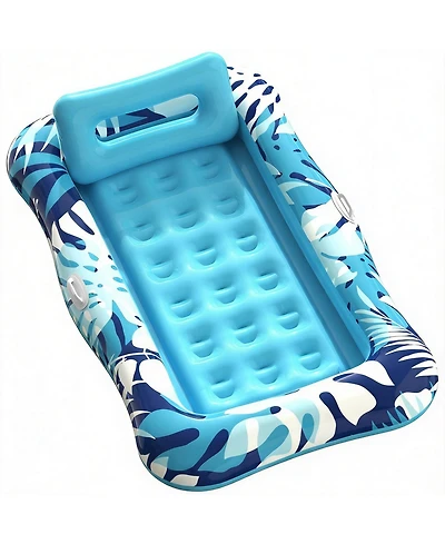 Gnuadz 76"x48" Pool Float Tanning Lounger Inflatable Raft