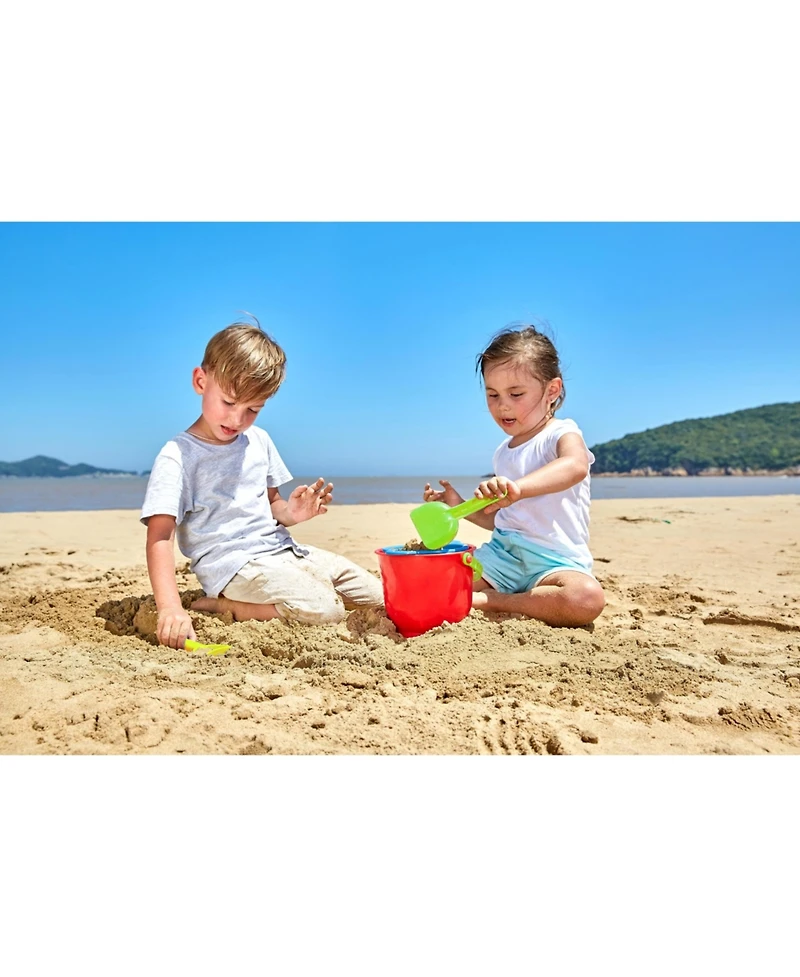 Gnuadz Hape Beach Sand Bucket Sifter Rake Shovel Set