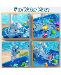 Gnuadz Water Table Play Sink Outdoor Kitchen Fishing Games Beach Toys