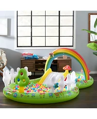 Gnuadz Inflatable Kiddie Pool Water Sprayer Slide Splash Pad Kids Outdoor Play