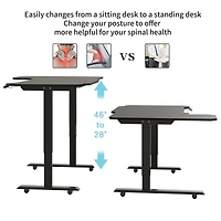 Streamdale Furniture Electric L-Shaped Height Adjustable Standing Desk